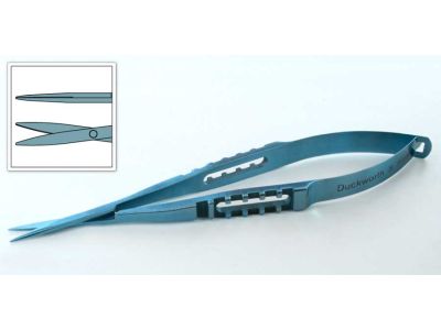 D&K Westcott stitch scissors, 4 1/2'', straight blades, blunt tips, flat handle, titanium