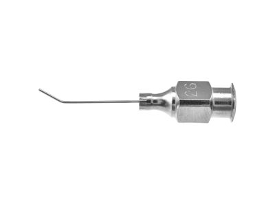Air injection cannula, 26 gauge, angled 45º, 5.0mm from bend to tip, 19.0mm overall length excluding hub