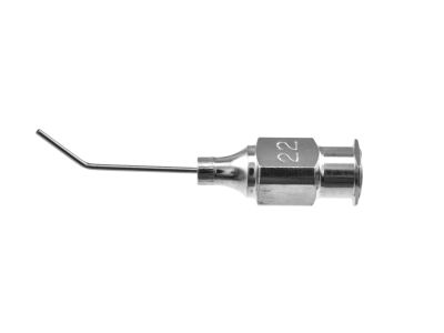 Air injection cannula, 22 gauge, angled 45º, 7.0mm from bend to tip, 19.0mm overall length excluding hub