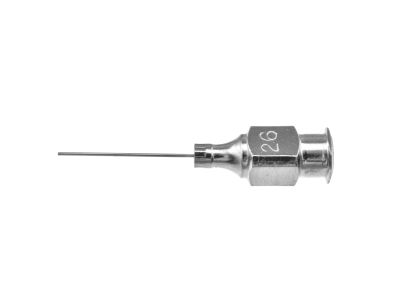McIntyre anterior chamber irrigating cannula, 26 gauge, straight, blunt tip, 18.0mm overall length excluding hub