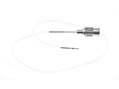Girard anterior chamber needle set, 23 gauge, 7.5mm beveled blunt tip, supplied with 12''of silicone tubing and luer-lock adapter
