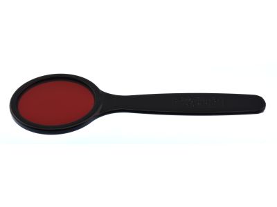 Red lens occluder, short 12cm, black high-gloss ABS plastic handle