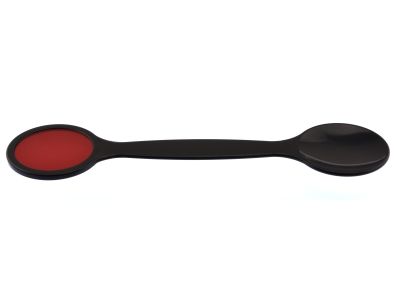 Occluder and red lens, double-ended, black high-gloss ABS plastic handle