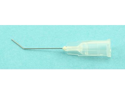 Anterior chamber rycroft cannula, 30 gauge x 7.0mm, angled tip, packaged individually, sterile, disposable, box of 10