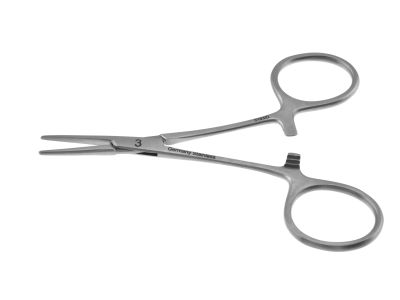 Castaneda suture tag forceps, 3 3/4'', #3, straight, smooth jaws, ring handle