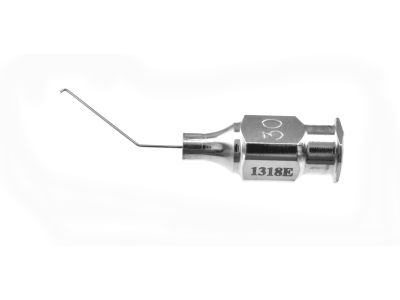 Youens lens manipulating cannula, 30 gauge, angled, 12.0mm from bend to tip, angled 90º, 0.8mm long tip, 17.0mm overall length excluding hub