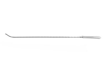 Sims uterine sound, 13'', malleable shaft, cm scale, flat handle, sterling silver