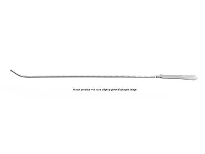 Sims uterine sound, 13'', malleable shaft, inch scale, flat handle, sterling silver