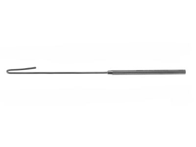 Pratt fistula probe, 8 1/4'', long crypt hook, hexagonal handle