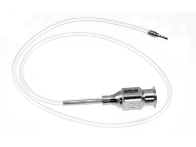 Lewicky anterior chamber maintainer, 20 gauge, threaded tip, supplied with 10''of silicone tubing and luer-lock adapter