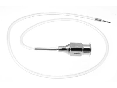 Lewicky anterior chamber maintainer, 23 gauge, threaded tip, supplied with 10''of silicone tubing and luer-lock adapter