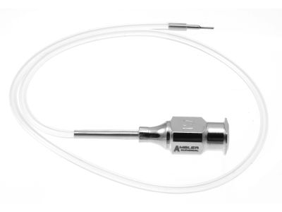 Lewicky anterior chamber maintainer, 25 gauge, threaded tip, supplied with 10''of silicone tubing and luer-lock adapter