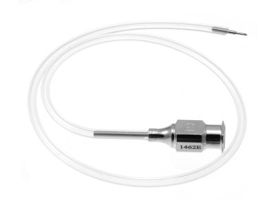 Blumenthal anterior chamber maintainer, 23 gauge, threaded tip, supplied with 10''of silicone tubing and luer-lock adapter