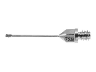 Ambler I/A tip, 23 gauge thin-wall, straight, 0.44mm single port, bulbous tip, screw-in