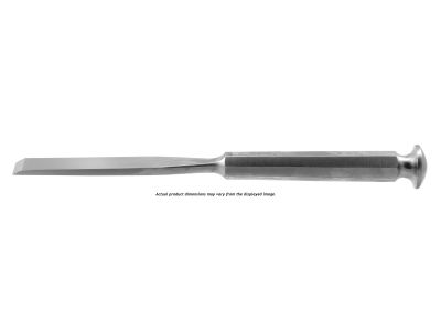 Stille-Type bone chisel, 8'',straight, 12.0mm wide, hexagonal handle