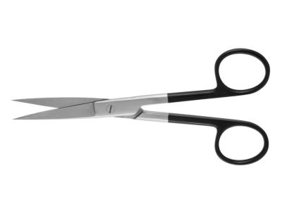 Operating scissors, 5 1/2'', curved Superior-Cut blades, sharp tips, black ring handle