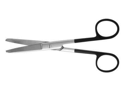 Operating scissors, 5 1/2'', curved Superior-Cut blades, blunt tips, black ring handle