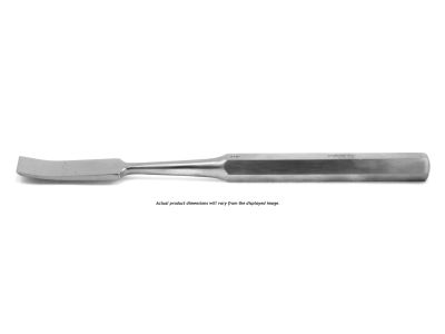 Hibbs chisel, 9'',curved, 6.0mm wide, hexagonal handle