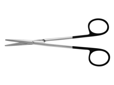 Metzenbaum dissecting scissors, 8'', straight Superior-Cut blades, blunt tips, black ring handle