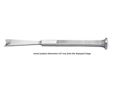 McIndoe nasal chisel, 6'',straight, 9.0mm wide mushroom head, square handle
