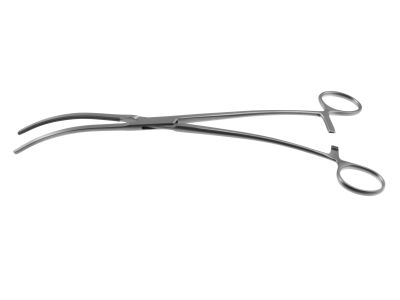 Crafoord coarctation vascular clamp, 9 1/4'',curved, 7.0mm long atraumatic 2x3 teeth jaws, ring handle