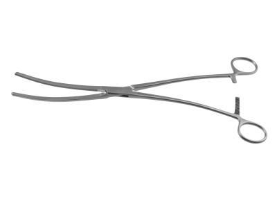 Fitzgerald aortic aneurysm clamp, 12 1/4'',curved, 12.0cm atraumatic jaws, ring hanlde