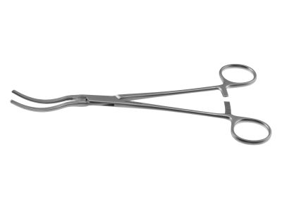 Glover anastomosis clamp, 8 1/2'',spoon curved, 6.2cm long atraumatic jaws, ring handle