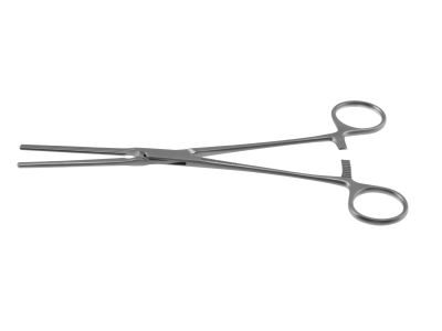 Glover coarctation clamp, 8 3/4'',straight, 5.5cm long atraumatic jaws, ring handle