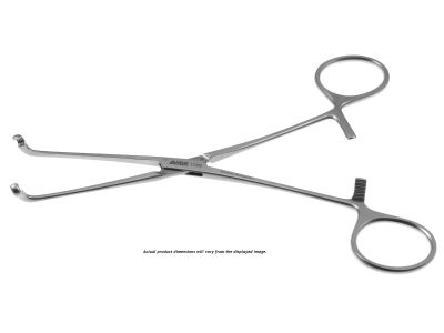 Javid carotid bypass shunt clamp, 7 1/8'',small, curved jaws, 6.0mm diameter ring tips, ring handle