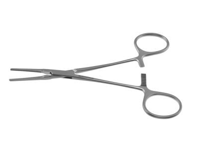 Selman-Cooley peripheral blood vessel clamp, 5 1/2'',large, straight, 25.0mm long atraumatic jaws, ring handle