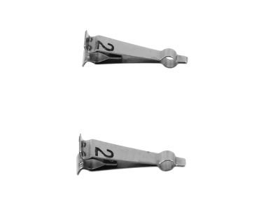 Tubal microsurgical approximator single clamps, straight jaws, for fallopian tube diameter 1.0mm, sold as a pair