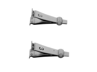Tubal microsurgical approximator single clamps, straight jaws, for fallopian tube diameter 1.5mm, sold as a pair