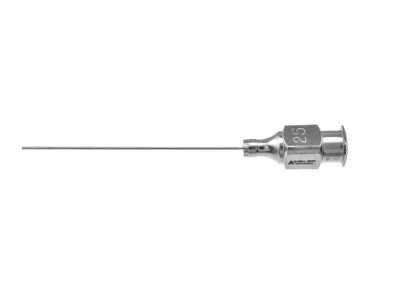 Charles flute backflush cannula, 25 gauge, straight, 1 1/2''tip to hub length, staight blunt tip