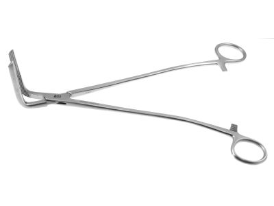 Best colon clamp, 11'',right angled, 2 3/8''jaw length, ring handle
