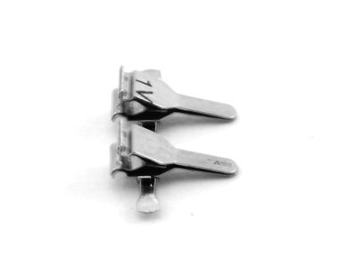 Microsurgical general purpose approximator clamps, without frame, straight jaws, for vein or artery diameter size 0.4mm - 1.0mm, matte finish