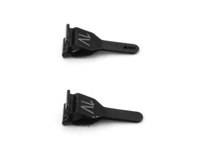 Microsurgical general purpose single clamps, straight jaws, for vein or artery diameter size 0.4mm - 1.0mm, ebonized finish, sold as a pair