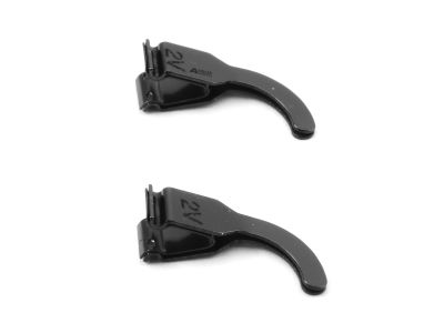Microsurgical general purpose single clamps, curved jaws, for vein or artery diameter size 0.6mm - 1.4mm, ebonized finish, sold as a pair