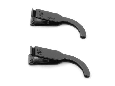 Microsurgical general purpose single clamps, curved jaws, for vein or artery diameter size 1.0mm - 2.2mm, ebonized finish, sold as a pair