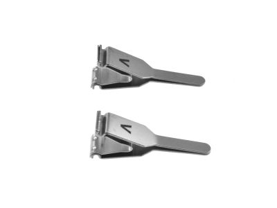 Microsurgical general purpose single clamps, straight jaws, for vein or artery diameter size 1.0mm - 2.25mm, matte finish, sold as a pair
