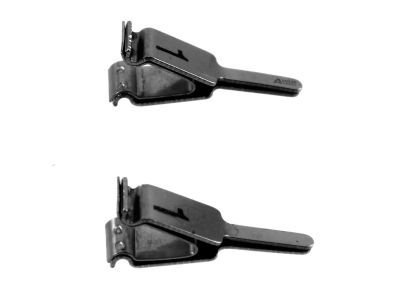 Microsurgical mini vessel single clamps, straight jaws, 1.0mm x 3.0mm round blade, ebonized finish, sold as a pair