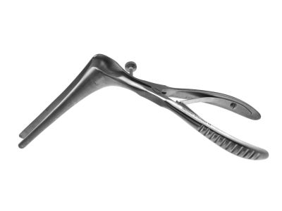 Cottle septum speculum, 5 1/2'', narrow, 90.0mm long, tapered 10mm to 8mm wide blades, with set screw