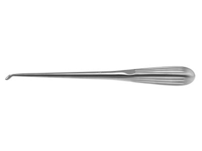 Flat back spinal fusion curette, 9'',reverse angled, size #2 cup, brun handle