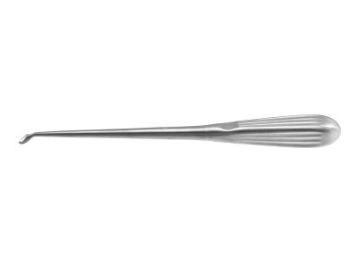 Flat back spinal fusion curette, 9'',reverse angled, size #3 cup, brun handle