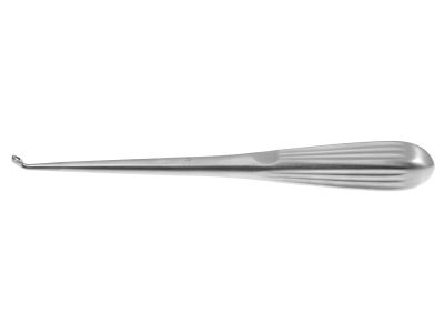 Brun (Spratt) bone curette, 8'',angled, size #0, oval cup, brun handle
