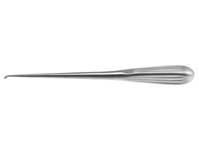 Spinal fusion curette, 9'',reverse angled, size 3/0, oval cup, brun handle