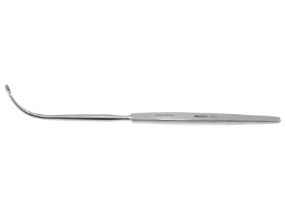 Frontal sinus curette, 7 1/2'',curved 75º, oval 2.0mm x 5.0mm cup, flat handle