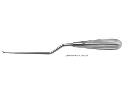 Brun curette, 9'',bayonet shaft, low profile, reverse angled down, size #5/0 cup, brun handle