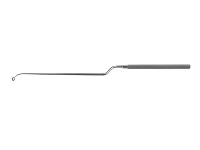 Hardy transsphenoidal curette, 9 1/2'', bayonet shaft, working length 120mm, curved up 5.0mm cup, round handle