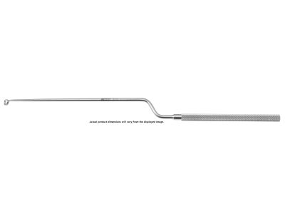 Hardy transsphenoidal curette, 9 1/2'', bayonet shaft, working length 120mm, angled 45º right 3.0mm cup, round handle