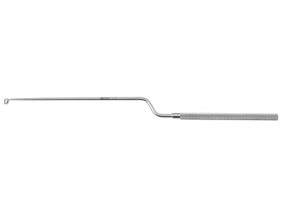 Hardy transsphenoidal curette, 9 1/2'', bayonet shaft, working length 120mm, angled 45º right 5.0mm cup, round handle